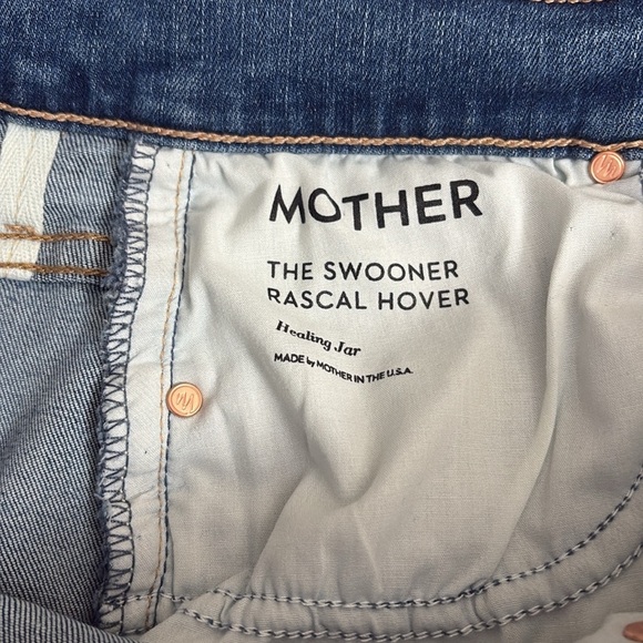 MOTHER The Swooner Rascal Hover Straight Leg Denim Jeans in Healing Jar Size 28 - Picture 11 of 14